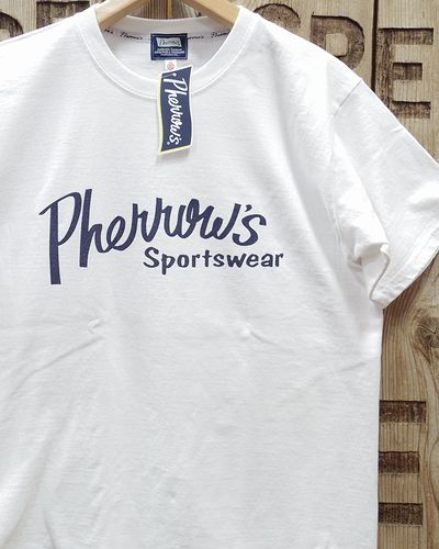 画像1: Pherrow's "24S-PT1" Brand Logo T-Shirt 