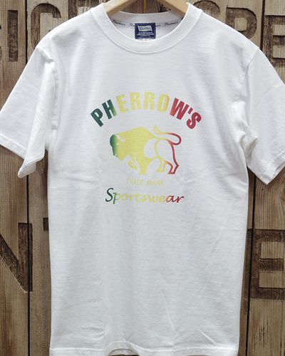 画像2: Pherrow's "24S-PT2-G" Buffalo Logo T-Shirt 