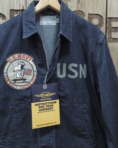 画像1: TOYS McCOY -U.S. NAVY DENIM UTILITY JACKET / SNOOPY "FAR EAST CRUISE"- 