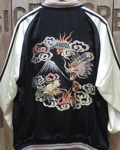 画像5: TAILOR TOYO -Early 1950s Style Acetate Souvenir Jacket / KOSHO & CO. "DUELLING DRAGONS" & "MAP"- 