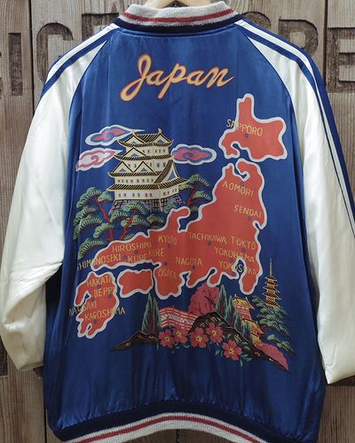 画像3: TAILOR TOYO -Early 1950s Style Acetate Souvenir Jacket / KOSHO & CO. "DUELLING DRAGONS" & "MAP"- 
