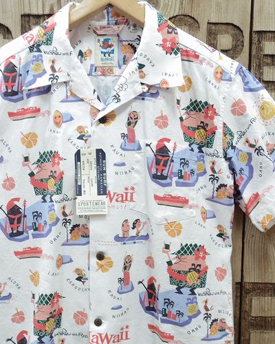 画像1: SUN SURF -COTTON/LINEN HOPSACK HAWAIIAN SHIRTS "ハワイへ行こう!"- 