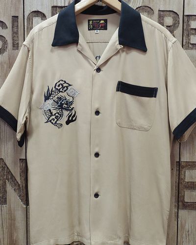 画像3: TAILOR TOYO -SUKA BOWLING SHIRT "DRAGON & JAPAN MAP"- 