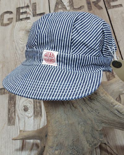 画像1: HEADLIGHT -11oz. HICKORY STRIPE WORK CAP- 