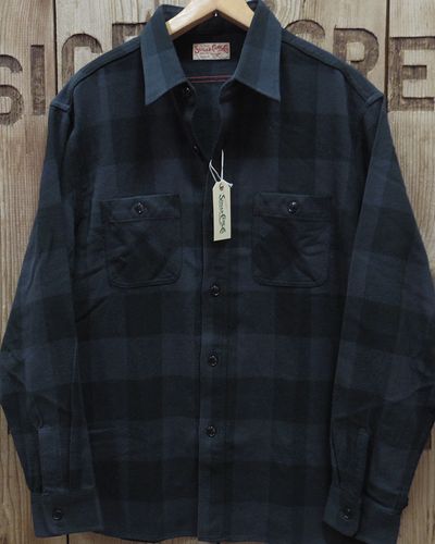 画像1: SUGAR CANE -TWILL CHECK WORK SHIRT- BUFFALO CHECK 