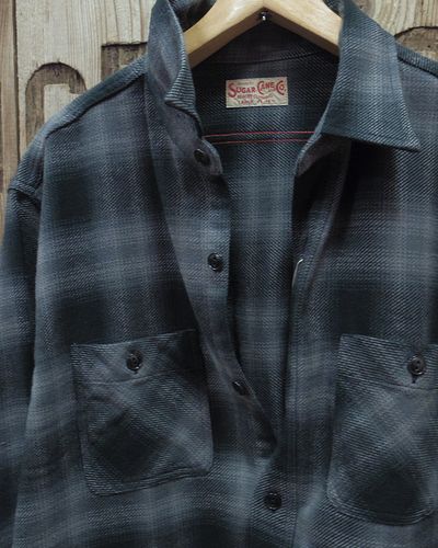 画像2: SUGAR CANE -TWILL CHECK WORK SHIRT- OMBRE CHECK 