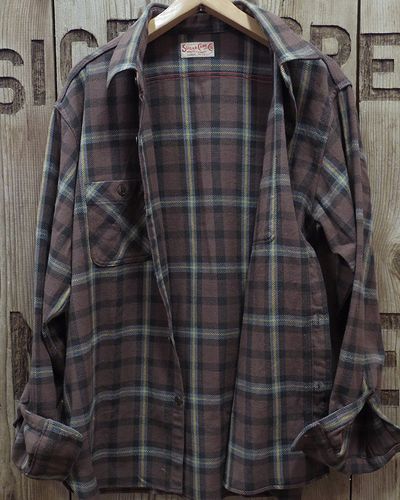 画像3: SUGAR CANE -TWILL CHECK WORK SHIRT- BROWN CHECK 