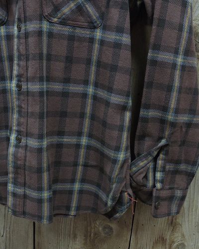 画像4: SUGAR CANE -TWILL CHECK WORK SHIRT- BROWN CHECK 