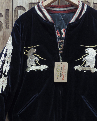 画像1: TAILOR TOYO -Velveteen Souvenir Jacket "MOUNTAIN GOAT" × "ALASKAN FLAG"- 