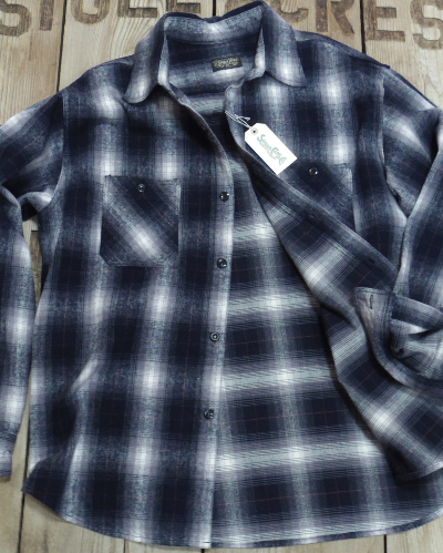 画像3: SUGAR CANE -OMBRE SHAGGY PLAID L/S WORK SHIRT- 