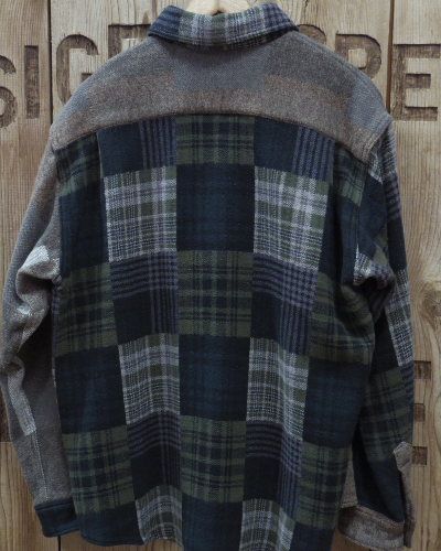 画像5: SUGAR CANE -TWEED PLAID × GRADATION PATCHWORK CRAZY WORK SHIRT- 