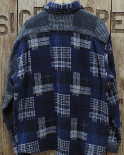 画像3: SUGAR CANE -TWEED PLAID × GRADATION PATCHWORK CRAZY WORK SHIRT- 