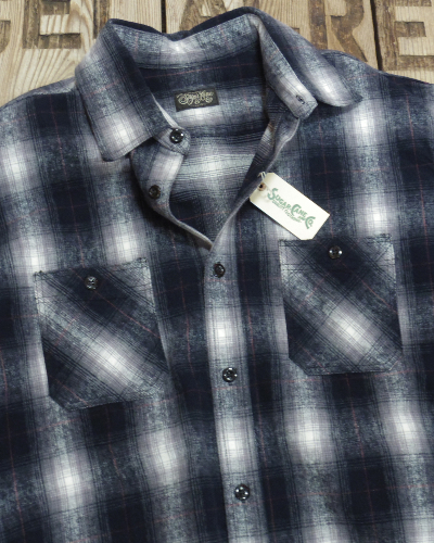 画像2: SUGAR CANE -OMBRE SHAGGY PLAID L/S WORK SHIRT- 