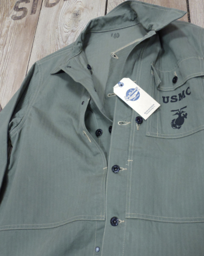 画像3: BUZZ RICKSON'S -U.S. MARINE CORPS M-1944 HERRINGBONE UTILITY JACKET- 