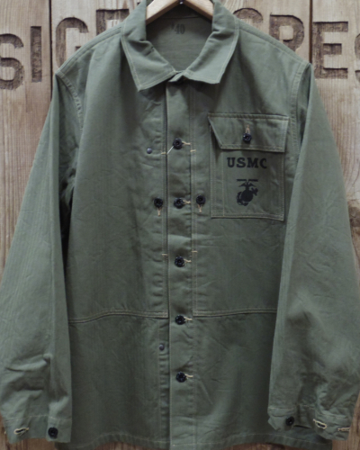 画像2: BUZZ RICKSON'S -U.S. MARINE CORPS M-1944 HERRINGBONE UTILITY JACKET- 