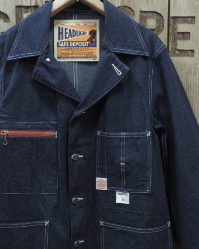 画像1: HEADLIGHT -11oz. BLUE DENIM WORK COAT- 