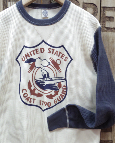 画像3: TOYS McCOY -BIG WAFFLE CREW NECK SHIRT "SNOOPY U.S. COAST GUARD 1790"- 