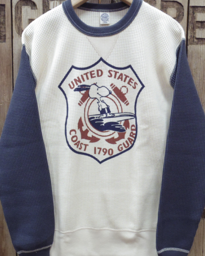 画像4: TOYS McCOY -BIG WAFFLE CREW NECK SHIRT "SNOOPY U.S. COAST GUARD 1790"- 